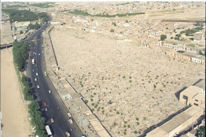 تصویر هوایی قبرستان نو و آرامستان ابوحسین